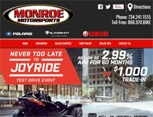 Tablet Screenshot of monroe-motorsports.com